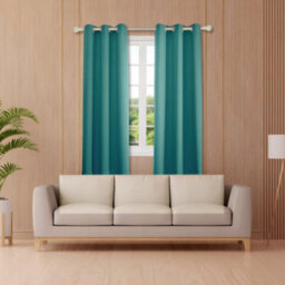 Happy Homewares Teal Blackout Curtains - Eyelet Thermal Curtain  - 46 X 63 Inch Drop - 2 Panel - thumbnail 6
