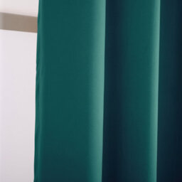 Happy Homewares Teal Blackout Curtains - Eyelet Thermal Curtain  - 46 X 63 Inch Drop - 2 Panel - thumbnail 8