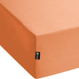 Beliani Fitted Sheet Janbu 180 X 200 Cm Cotton Orange - thumbnail 7
