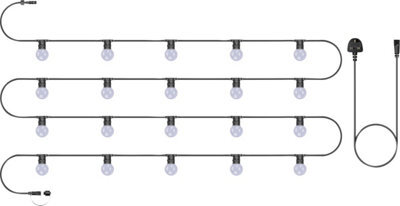 Eagle Connect Festoon Black Rubber Ip44 10M/20X2W Cool White Opaque Lamp - image 1