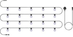 Eagle Connect Festoon Black Rubber Ip44 10M/20X2W Cool White Opaque Lamp - thumbnail 1