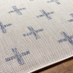 Livabliss Tuareg-Global Ivory Blue Graphic In- & Outdoor Rug 160 X 213 Cm Easy Care, Non Shedding - thumbnail 3
