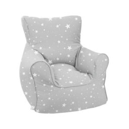 rucomfy Beanbags Rucomfy Indoor Grey Stars Kids Bean Bag Chair - Soft Comfortable Seat - thumbnail 3