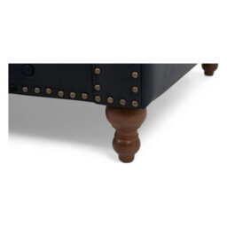 Furniture 48 Wellington Chesterfield Black Leather 2 Seater Sofa - thumbnail 5