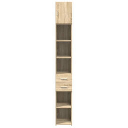 Walplus Slim Storage Cabinet Sonoma Oak 30X42.5X225 Cm Engineered Wood - thumbnail 4