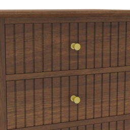 Melody Maison Pair Of 3 Drawer Bedside Tables - Hales Dark Wood Range - thumbnail 5