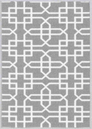 Machine Washable Cubed Trellis Design Anti Slip Doormats Grey Cream 50X80 Cm - thumbnail 3
