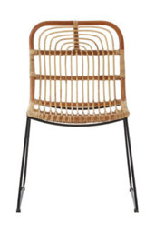 Orsina Tiger Chair, Breathable Rattan Dining Chair, Easy To Clean Rattan Chair, Backrest Rattan Outdoor Chair