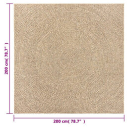 Walplus Rug Zizur 200X200 Cm Jute Look Indoor And Outdoor - thumbnail 8