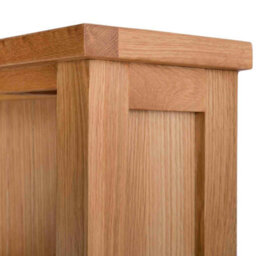 London Oak 5 Tier Narrow Bookcase - By Roseland Furniture - thumbnail 6