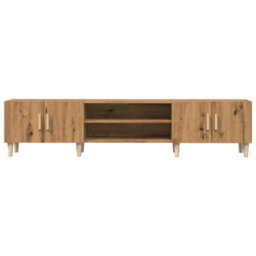 Berkfield Tv Cabinet Artisan Oak 180X31.5X40 Cm Engineered Wood - thumbnail 4