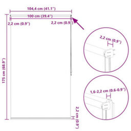 Vidaxl Roller Blind Blackout 100 X 175 Cm Beige - thumbnail 3