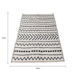 Charles Bentley Moroccan Weatherproof Cream Outdoor Rug 120X170 - thumbnail 6