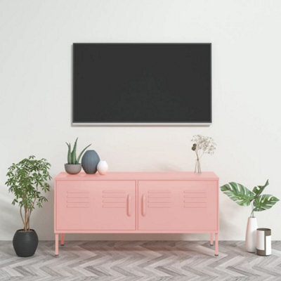 Vidaxl Tv Cabinet Pink 105X35X50 Cm Steel - image 1