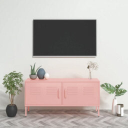 Vidaxl Tv Cabinet Pink 105X35X50 Cm Steel