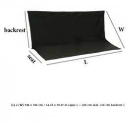 Replacement Cushion For Garden Swing, 148 X 50 Cm, Black, Made Of Thick 900D Waterproof Oxford Fabric, Protects Swings And - thumbnail 4