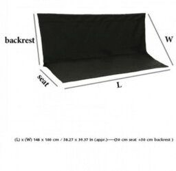 Replacement Cushion For Garden Swing, 148 X 50 Cm, Black, Made Of Thick 900D Waterproof Oxford Fabric, Protects Swings And - thumbnail 2