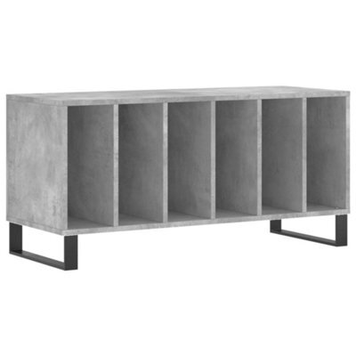 Berkfield Industrial Record Cabinet Concrete Grey 100X38X48 Cm Engineered Wood