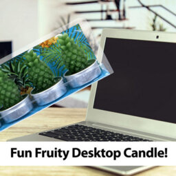 Scented Green Pineapple Tealights Tropical Fruit Candle (4 Pack) - thumbnail 4
