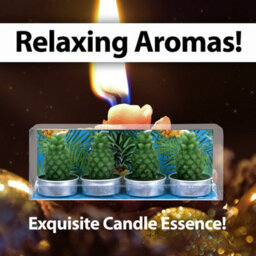 Scented Green Pineapple Tealights Tropical Fruit Candle (4 Pack) - thumbnail 5