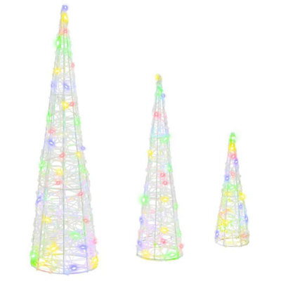 Vidaxl Christmas Tree 3 Pcs Multicolour 20 X 20 X 80 Cm Acrylic - image 1
