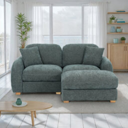 Cloud Moss Green Chaise Sofa - Fully Assembled By Roseland Furniture - thumbnail 5