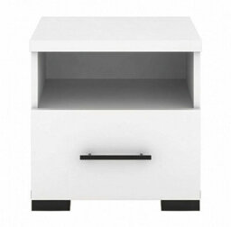 Amos Mann Furniture Inova White Small Beside Table - thumbnail 3