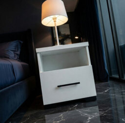 Amos Mann Furniture Inova White Small Beside Table - thumbnail 2