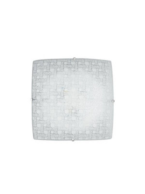 Luminosa Lighting Luminosa Pamela Led Patterned Glass Flush Ceiling Light White 1480Lm 4000K 30X30Cm - image 1