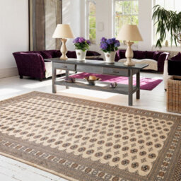 Bokhara Beige Bordered Traditional Rug By Asiatic-90Cm X 150Cm - thumbnail 2