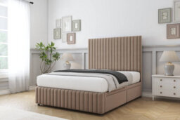 "Sloomy Madison Mink Plush Divan Bed 4 Drawers-54"" Floor Standing Headboard 12"" Footboard 6' Super King" - thumbnail 3