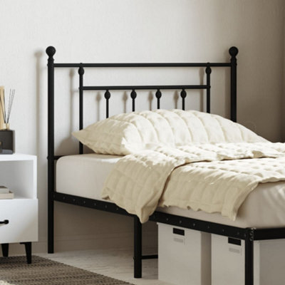 Berkfield Metal Headboard Black 90 Cm - image 1