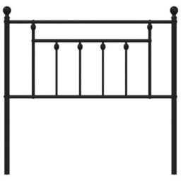 Berkfield Metal Headboard Black 90 Cm - thumbnail 4