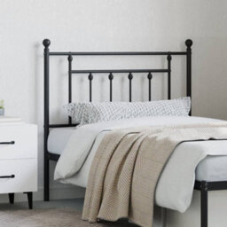 Berkfield Metal Headboard Black 90 Cm - thumbnail 3