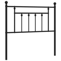 Berkfield Metal Headboard Black 90 Cm - thumbnail 2