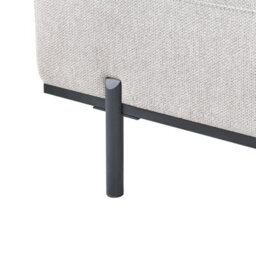 Beliani Chaise Longue Savasse Faux Linen Light Grey - thumbnail 6