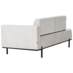 Beliani Chaise Longue Savasse Faux Linen Light Grey - thumbnail 5