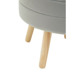 Orsina Durable Grey Velvet Stool, Stylish Kitchen Bar Stool For Bedroom, Versatile Design Bar Stool For Guests - thumbnail 9