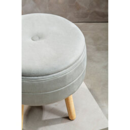 Orsina Durable Grey Velvet Stool, Stylish Kitchen Bar Stool For Bedroom, Versatile Design Bar Stool For Guests - thumbnail 5