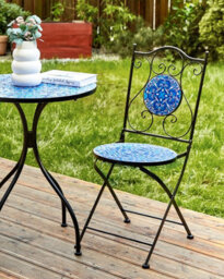Beliani Set Of 2 Garden Chairs Cigliano Metal Black - thumbnail 2