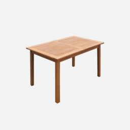 Sweeek - 6 To 8-Seater Extendable Wooden Garden Table Almeria 180Cm Natural 180X80X75 Cm - thumbnail 4