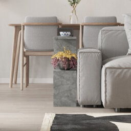 Decortie Homemania Modern Side End Coffee Table Multipurpose Gold Marble Effect Living Room H 60Cm - thumbnail 5