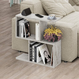 Decortie Homemania 60Cm Multipurpose Side Table For Living Room, Gold Marble Effect Finish