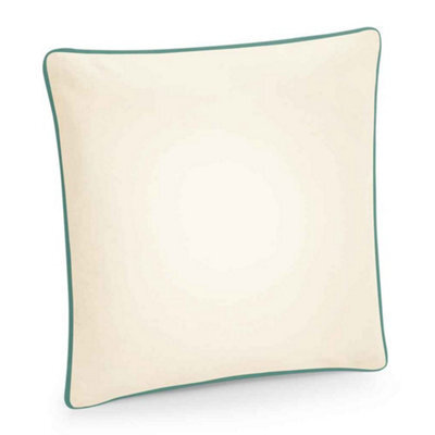Westford Mill Fairtrade Piped Cushion Cover Natural/sage Green (One Size) - image 1