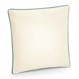 Westford Mill Fairtrade Piped Cushion Cover Natural/sage Green (One Size)