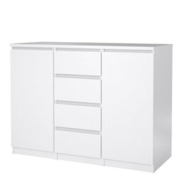 Furniture To Go Naia Sideboard - 4 Drawers 2 Doors In White High Gloss (W) 120.8 X  (H) 90.7 X (D) 50Cm - thumbnail 4