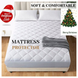 Ameha King  Size Mattress Protector 30Cm Deep Fitted Mattress Cover-Adjustable Resistant Quilted Bed Cover (150X200Cm) - thumbnail 1