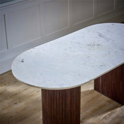 Worcester Ruby Mango Wood Dining Table 170Cm With Marble Top - thumbnail 4