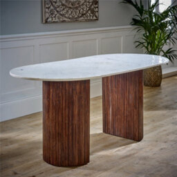 Worcester Ruby Mango Wood Dining Table 170Cm With Marble Top - thumbnail 3
