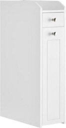 Songmics Small Bathroom Cabinet, Slim Bathroom Storage Unit, Bathroom Organiser, Freestanding Toilet Paper Storage Cabinet, White - thumbnail 7
